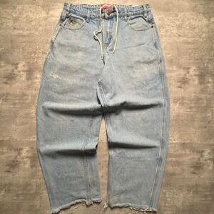 Butter Goods Skater Jeans Mens 34 Light Wash Baggiest Philly Santosuosso J430